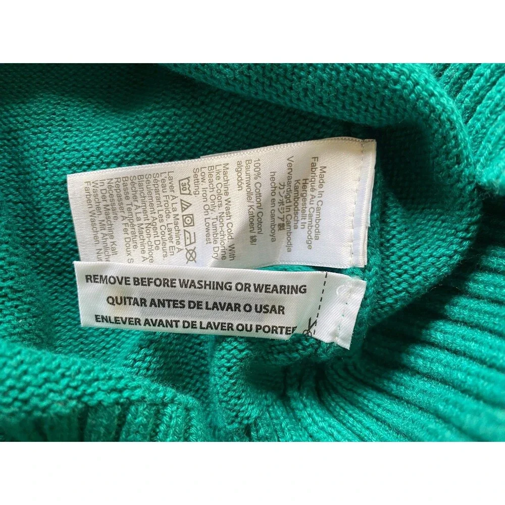 J. Crew Heritage Cotton Crewneck Sweater Teal Blue Green NWOT Men’s Size S